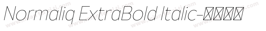 Normaliq ExtraBold Italic字体转换